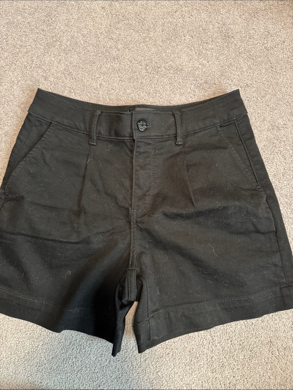 White House Black Market Black Tailored Cotton Bermuda Shorts